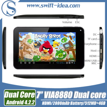 7inch Rk3128 Quad Core 1.3GHz 1GB+8GB Dual Camera Android Tablet PC with HDMI (PRE735S)